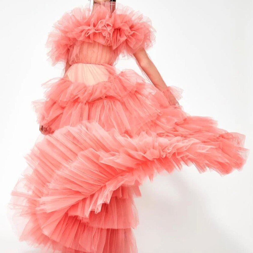 Tulle ruffle tier maxi dress 🧚🏾